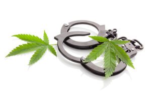 Marijuana and handcuffs