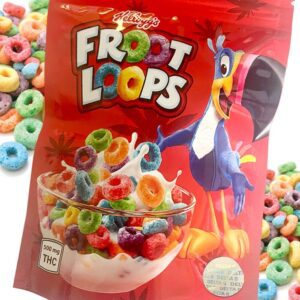 FROOT loop thc infused cereal edibles, CBD THC, Delta 8