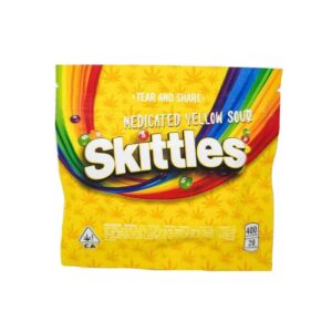 yellow sour skittles delta 8 thc cbd infused edibles candy