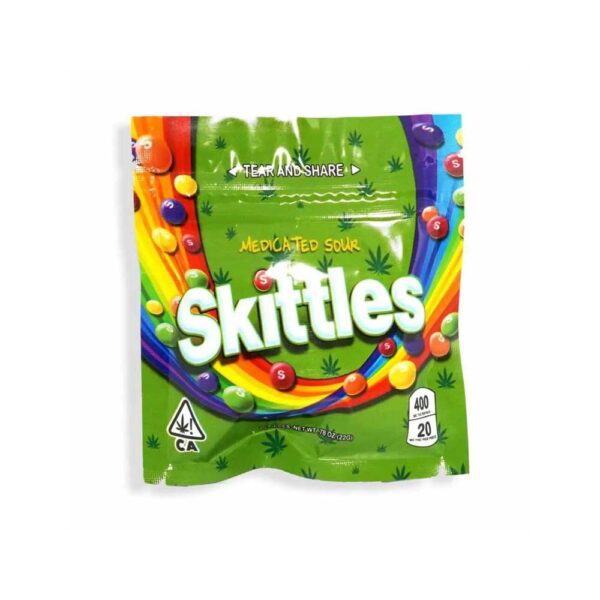 Sour Skittles Delta 8 THC cannabis THC infused edible candy