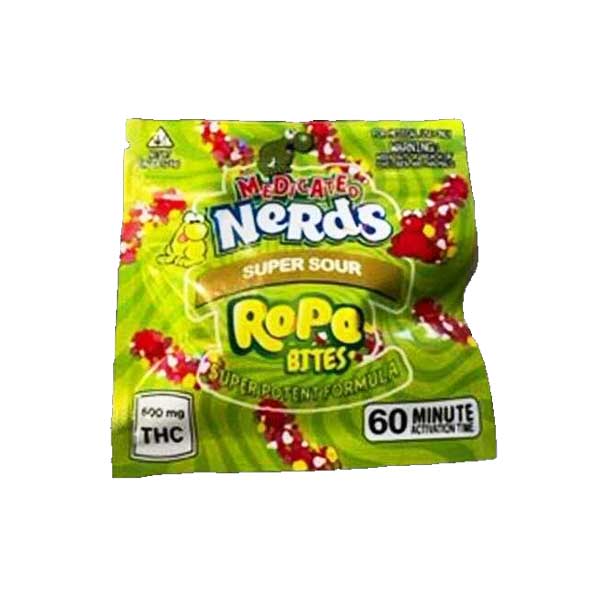 super sour delta 8 nerd rope bites thc infused cannabis edibles candy