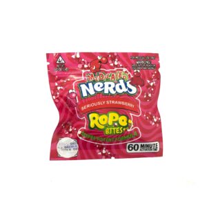 Delta 8 seriously strawberry nerds rope bites thc infused cannabis edibles candy