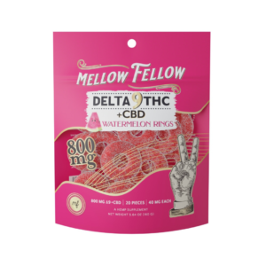 Mellow Fellow Delta 9 and CBD Gummy Rings - Watermelon Flavor