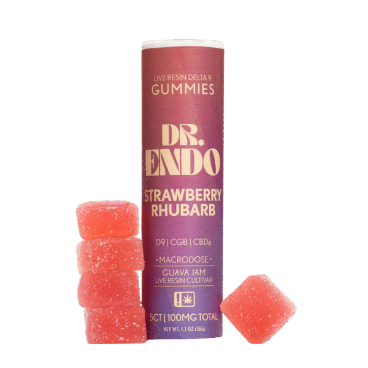 Dr. Endo D9 Gummies Starwberry Rhubarb