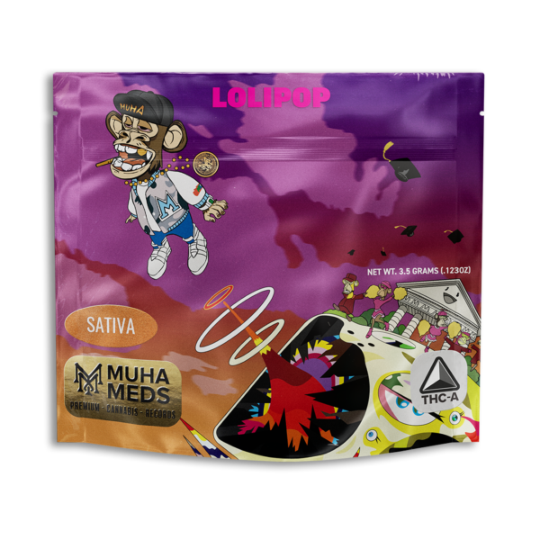 Muha-Meds-Lolipop-(Sativa)-1/8ths-3.5-Gram-Flower-Bag