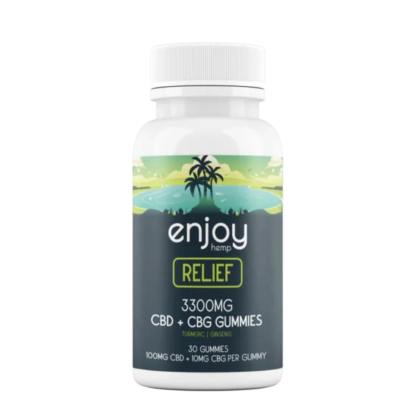 Relief – 15mg Delta 9 THC / 10mg CBG Hybrid Gummies by Enjoy (3300mg Total)