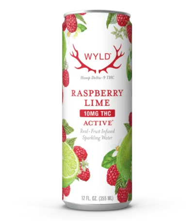 WYLD Raspberry Lime THC Sparkling Water | Active – 10mg