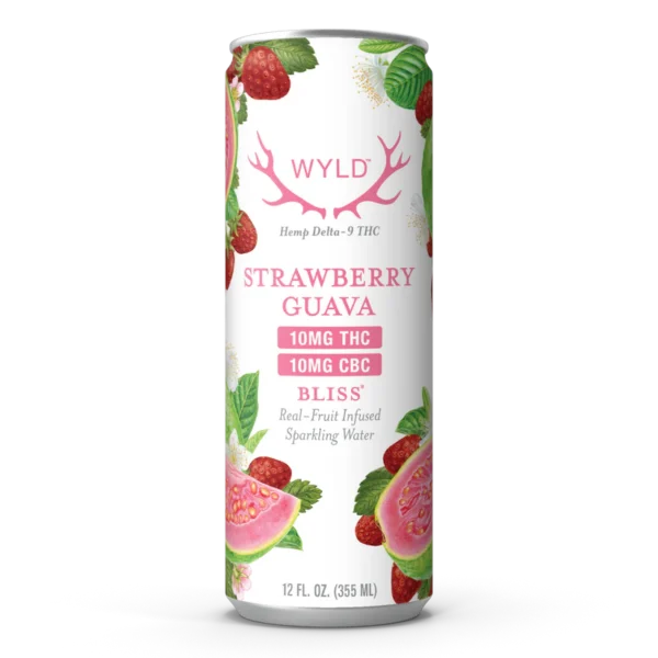 WYLD Strawberry Guava THC:CBC Sparkling Water