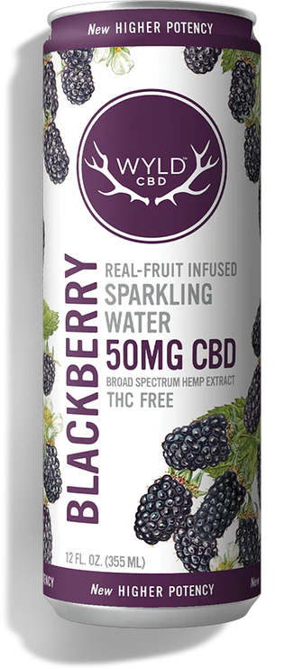 WYLD Blackberry CBD Infused Sparkling Water