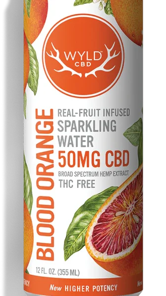 WYLD Blood Orange CBD Infused Sparkling Water – 50mg