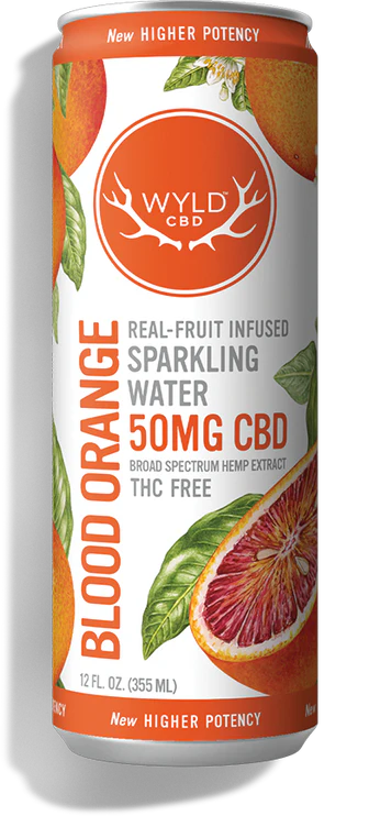 WYLD Blood Orange CBD Infused Sparkling Water – 50mg