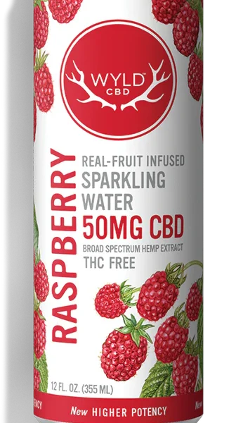 WYLD Raspberry CBD Infused Sparkling Water - 50mg (THC Free)
