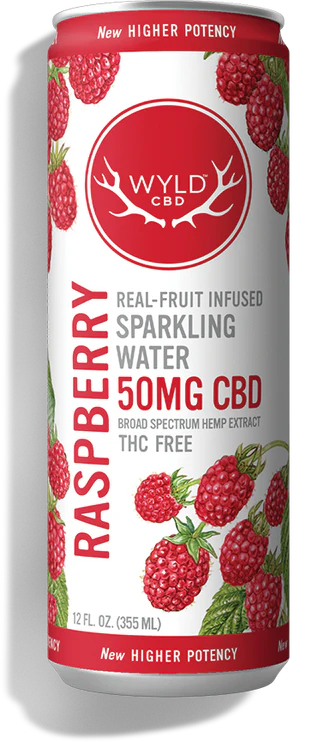 WYLD Raspberry CBD Infused Sparkling Water - 50mg (THC Free)