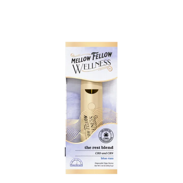 Mellow Fellow Cbd + Cbn Disposable Vape (Blue Razz)