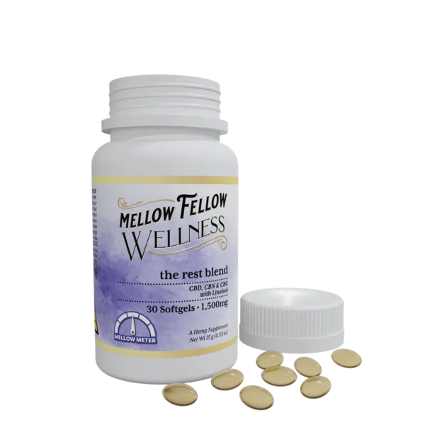 Mellow Fellow Wellness Softgels Capsules Rest Blend