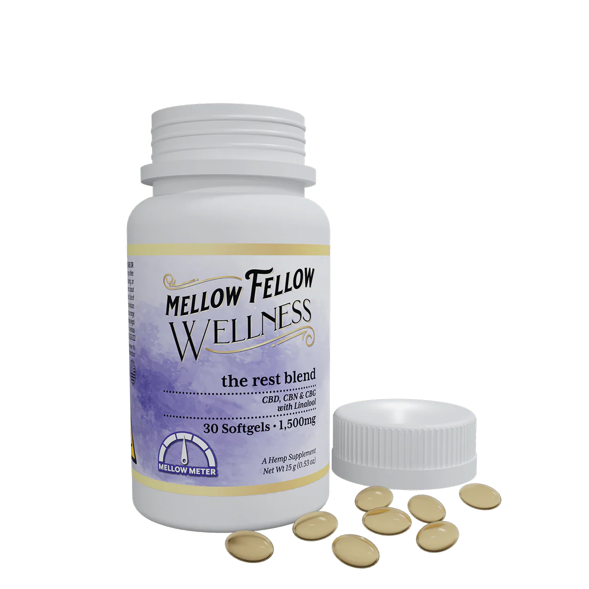 Mellow Fellow Wellness Softgels Capsules Rest Blend