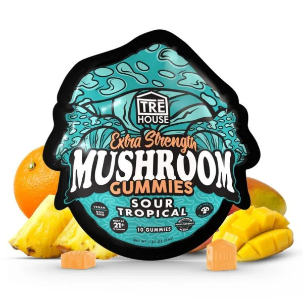 TRĒ House Sour Tropical Extra-Strength Mushroom Gummies